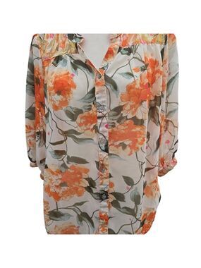 Fig and Flower Vibrant Floral Blouse
